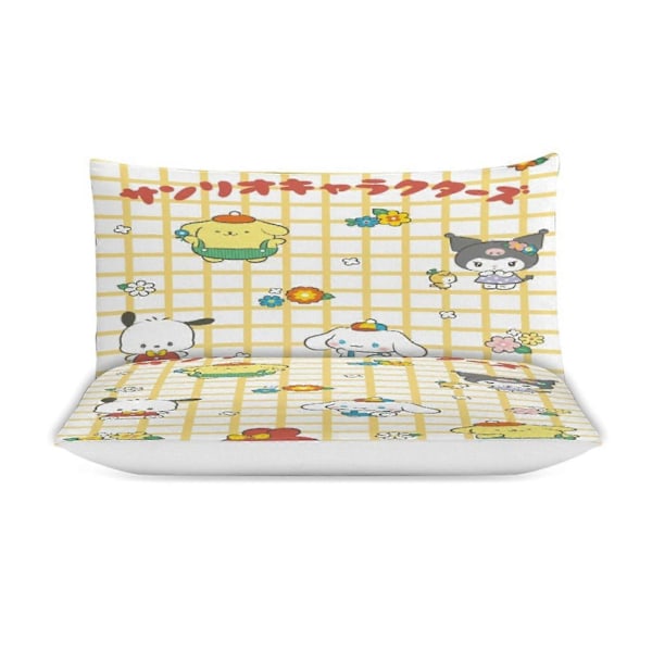 v1193 Sanrio Quilt Set Tjockt Mjukt 3-delars Sängklädesset Året Runt Täcke med 2 Örngott för Vuxna Kvinnor Flickor Tonåringar Hem Rum Inredning io1193 200x200cm 78x78in