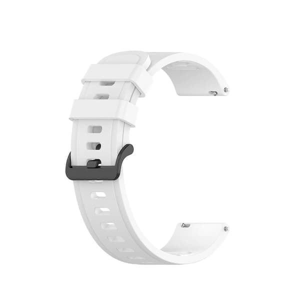 Til Garmin Forerunner 55 20 mm ensfarvet blød silikone urrem White