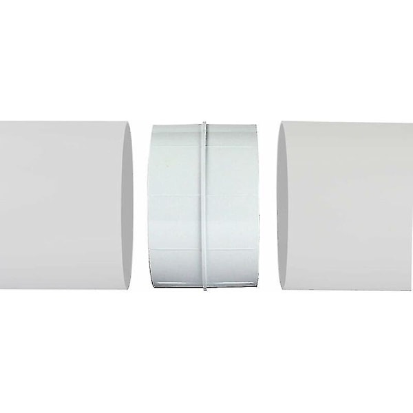 100mm Tilbagevendende Rørforbindelse PVC Hvid Rundt Gitter