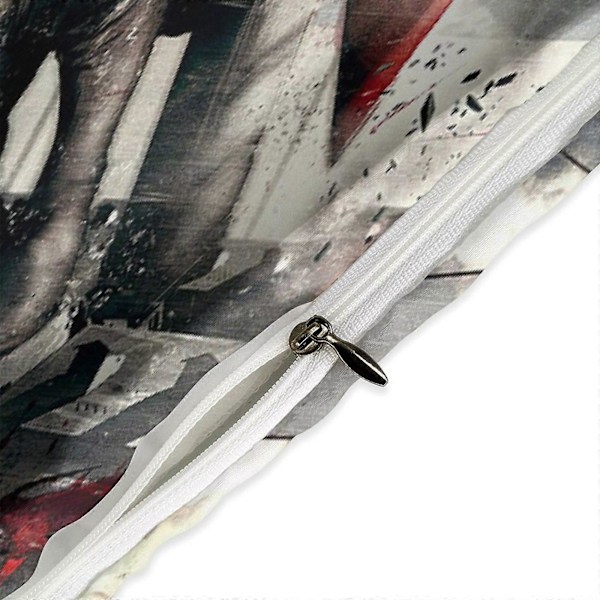 v1156 Attack On Titan Täcke Set Tjockt Mjukt 3 Delars Sängklädesset Året Runt Täcke med 2 Örngott för Vuxna Kvinnor Flickor Tonåringar Hem Rum Deco 200x200cm 78x78in