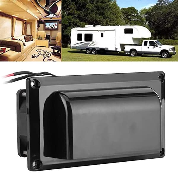 12V 6W Eksosvifte Campingvogner Side Luftventil Ventilasjon Biltilbehør Kompakt Black