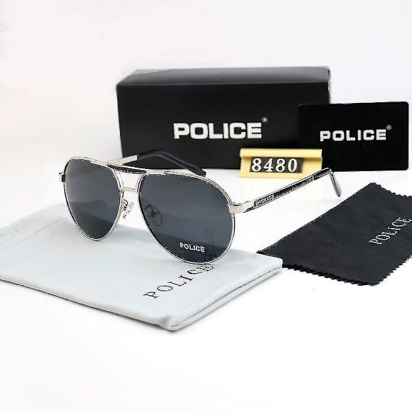 2023 Nye Polis Herr Polariserte Uv400 Solbriller Aviator Briller