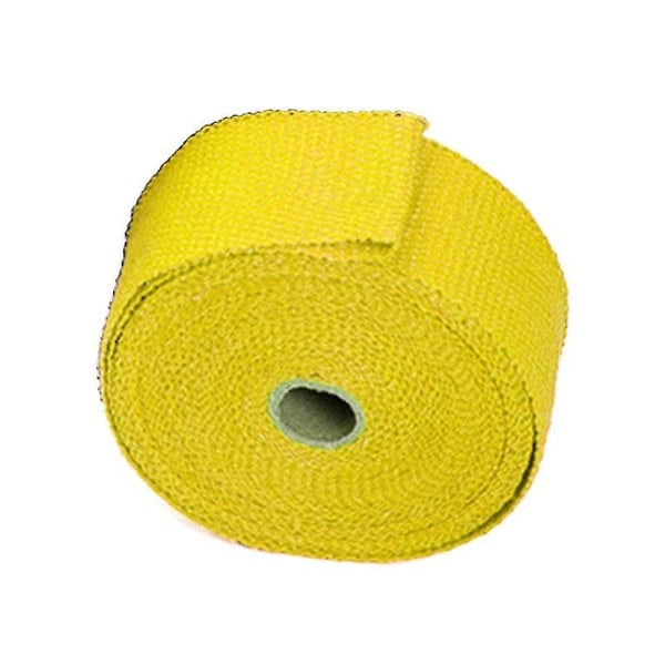 Moottoripyörän pakoputken lämpönauha kääre äänenvaimennin lämpönauha auton lämmöneristys Yellow 25mm