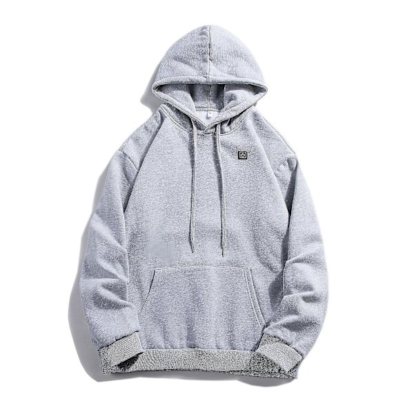 Vinterns herr- och dam-usb-uppvärmda hoodies i bomull med dragkedja och tjock ull för älskare, höst/vinter, uppvärmda, casual hoodies, grå gray 4XL