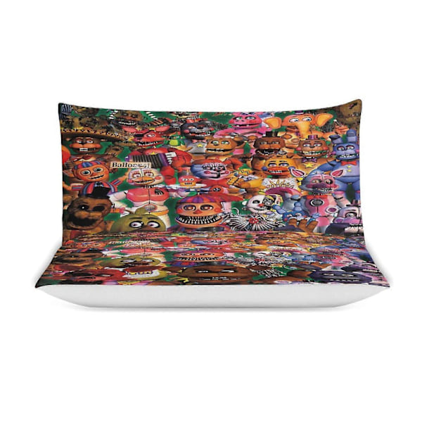 x228 Five Nights at Freddy's FNAF Påslakanset Mikrofiber Sängkläder 3D-tryckta Lätta 3-delade Täcke Set, 1 Påslakan och 2 Kuddfodral 200x200cm 78x78in