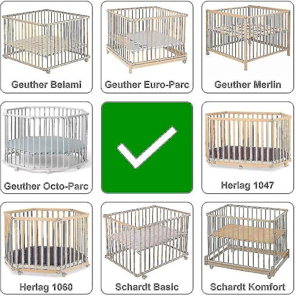 Kryc Baby, 4-pak galvanisert stålforhøyer for flere lekegrinder og møbelhjørnebeskyttere, sett med 4, gjennomsiktig og PVC