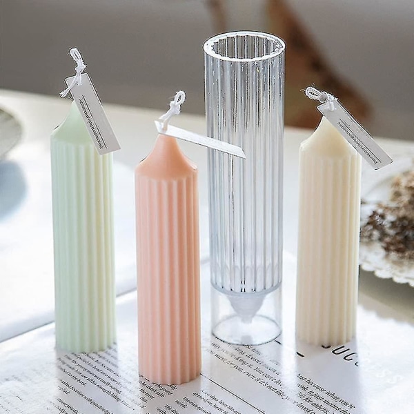 Cylindrical Candle Mold, Plastic Candle Mold, Candlestick Mold, Diy Candle Mold For Candles, For Church, Christmas, Dinner, Valentine's Day, Home Deco