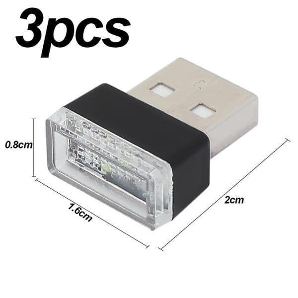 USB Bil Interiør Atmosfærelys LED Mini Nattlys, Oppgraderte Dekorations-LED-Neonlys style2