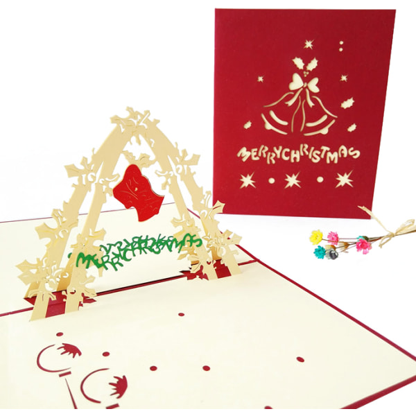 palaset luovia joulukortteja musiikilla, 3D kolmiulotteinen joulukuusi, eksklusiiviset kortit (joulumetsä)