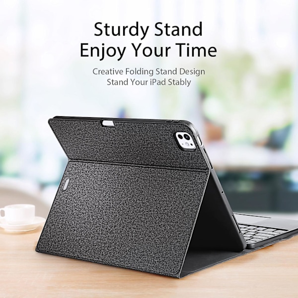 DUX DUCIS Bluetooth-tangentbord + skyddande fodral i PU-läder för iPad Pro 13 (2024)