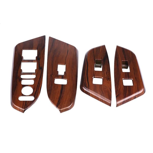 4st Inner Window Switch Panel Cover Trim för Honda CRV 2017 (Peach Wood Grain)