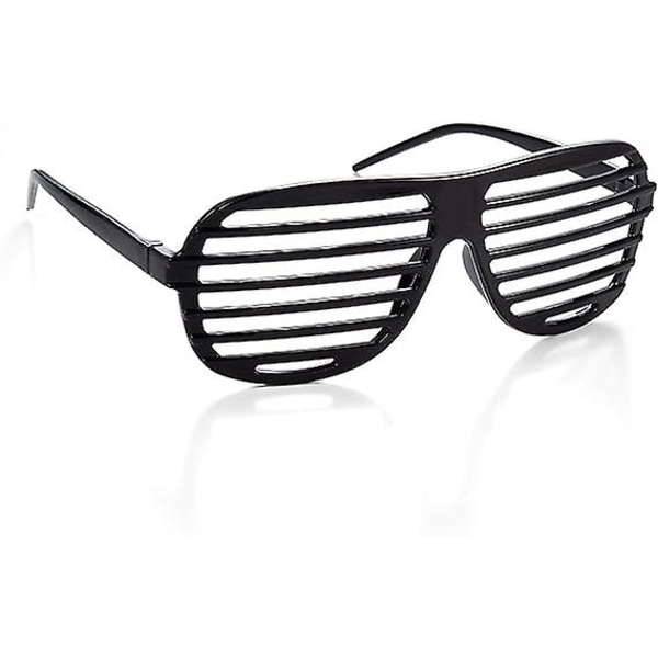 Shutter Shades Sjov Nyhed Plastik Fest Retro Fancy Dress Kostume Prop Rave Club Briller Disco Voksne 80'er Solbriller