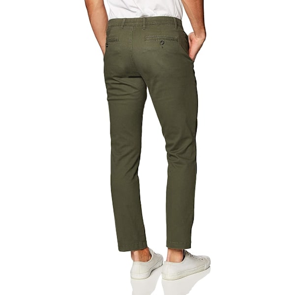 Miesten Slim-Fit Casual Stretch Chino -housut M Olive