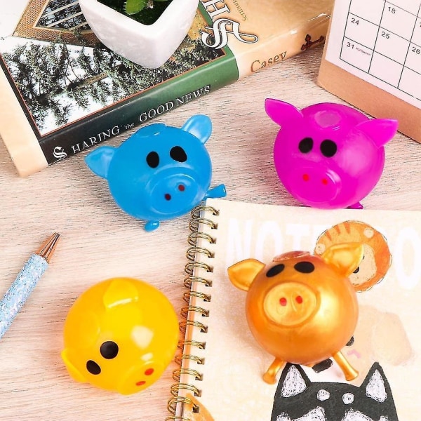 4 kpl stressipalloa Splat Pig Jello Pigs Purista hedelmäpallo Antistress Pig Splat Ball Stress Relief Pig Water Ball Venting Sticky Pig