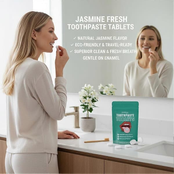 Jasmin-duftende tannkremtabletter Frisk pust Munnpleie-62 stk/pose