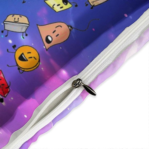 c390 Spel BFDI Battle For Dream Island Sängkläder Set Påslakan Bekvämt och Lättviktigt Tecknat Sängkläder 3 Delars Sängset Enkel (1 Påslakan och 2 Örngott) 135x200cm 53x78in