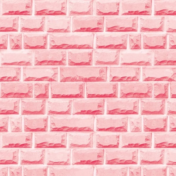 Glitter Brick Wallpaper Pink Debona 9806
