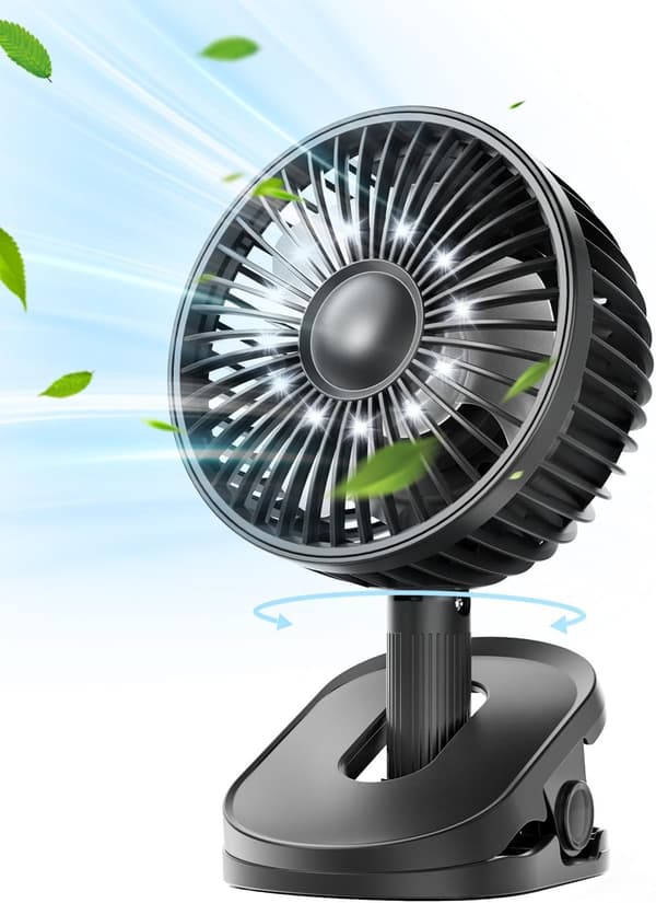 Clip-on ventilator batteridrevet