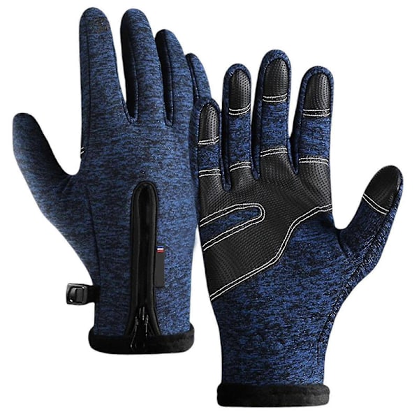 Unisex Vinter Termiske Hansker Bærbare Vanntette Berøringsskjerm Sykkelhansker For Utendørsbruk A0020 BLÅ A0020 BLUE A0020 BLUE S