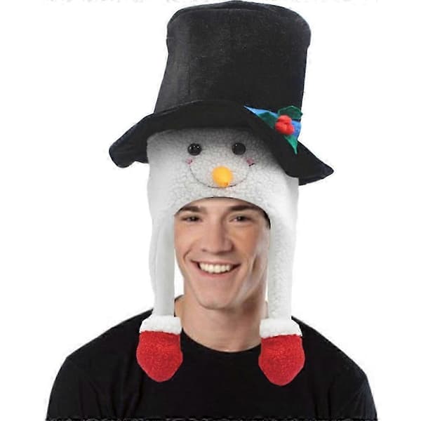 Julehatt Morsom Julehatt Julefesthatt Morsom Snømannhatt Black