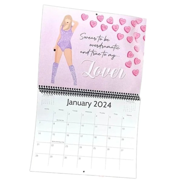 2024 kalenteri Taylor Swift The Eras -kiertueen kalenteri faneille