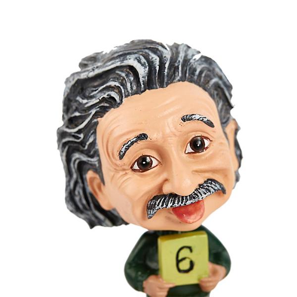 Einstein skakar på huvudet hartsdocka biltillbehör heminredning leksak present