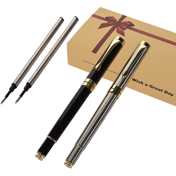 Lyx kulspetspenna set, eleganta snygga pennor för signaturkollega studenter Boss, verkställande fina pennor för företag Födelsedagspresent med presentask