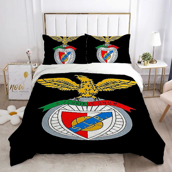v465 Sängkläder fc Björnöverdrag Dubbelt Täcke Sängkläder Set Påslakanset SL B-benfica-a Överkast Set Drottning Täcke Örngott Täcke 3-delat 200x200cm 78x78in