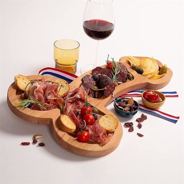 Aperitiivitaulu Ainutlaatuinen puinen juustoruokatarjotin tarjotin Charcuterie Boards -juhla L Right