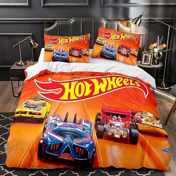 v5010 Sängkläder Hot Wheels Sängset Påslakan Örngott Presenter Sängkläder IU5010 135x200cm 53x78in