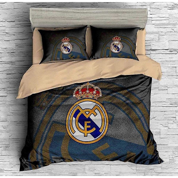 v5639 Sengetøy Real Madrid C.f. Sengesett Dynetrekk/ Sengetrekk putetrekk Sengetøy IU5639 200x200cm 78x78in