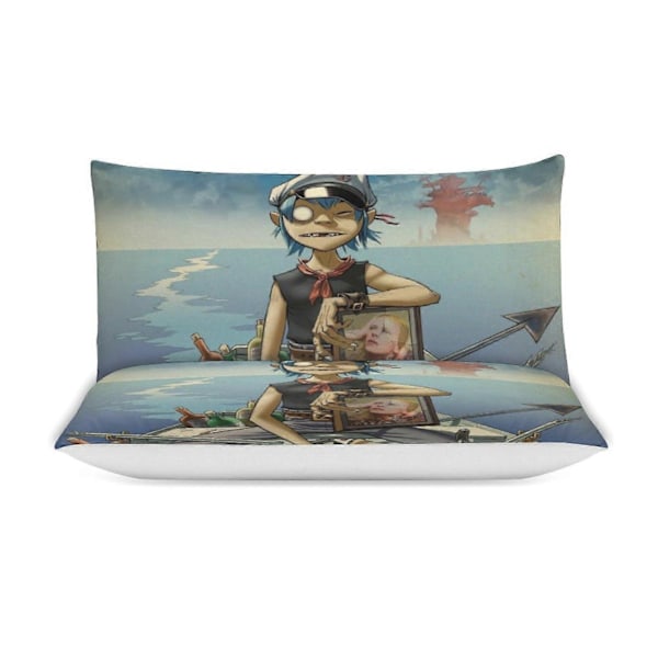x489 Gorillaz 3-delt Sengesæt Varmt og Behageligt Blødt Dynebetræk Sengesæt med 1 Dynebetræk og 2 Pudebetræk til Soveværelse b489 240x260cm 94x102in