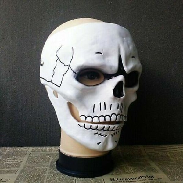 Skull Mask White Day Of The Dead Spectre James Fancy Costume Bond Accessory