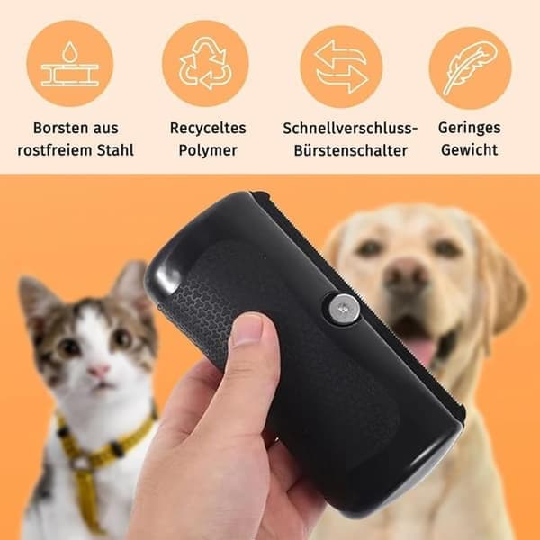 Dobbeltsidet Underuldskam til Hund & Kat - 15 cm - Genanvendelig - Til Langt/Kort Hår