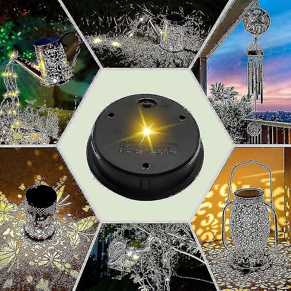 1-pack stort solcellslampersättningstopp kompatibel utomhus hängande lyktor, kraftfullare mer energieffektiv
