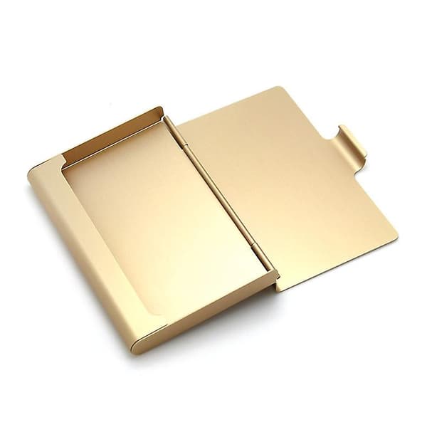 Tykkelse Aluminiumlegering Visitkortæske (lys guld)