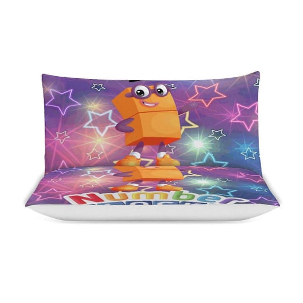 x465 Numberblocks -pussilakanasetti, mikrokuituinen vuodevaatesetti, 3D-painettu kevyt 3-osainen peittosetti, 1 pussilakana ja 2 tyynyliinaa lapsille pojille 240x260cm 94x102in