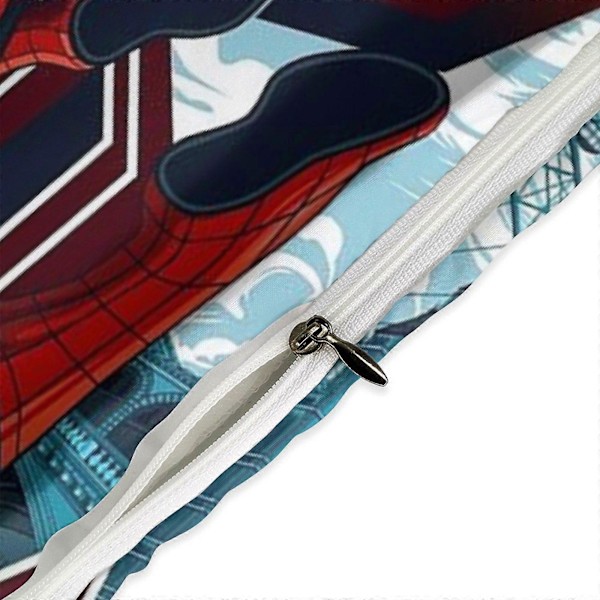 v203 Spider-Man 3-delat Bäddset för Enkelsäng - Inkluderar 1 Enkelt Täcke och 2 Örngott - Färgbeständig Mikrofiber - Spider io203 240x260cm 94x102in