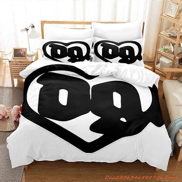 v938 Sengelinned Drain Gang Merch DMN Sengesæt Enkelt Dobbelt Fuld Queen King Size Sengesæt Voksen Børn Soveværelse Dynebetræk Sæt Sengetøj Sæt 3-delt Seng 135x200cm 53x78in