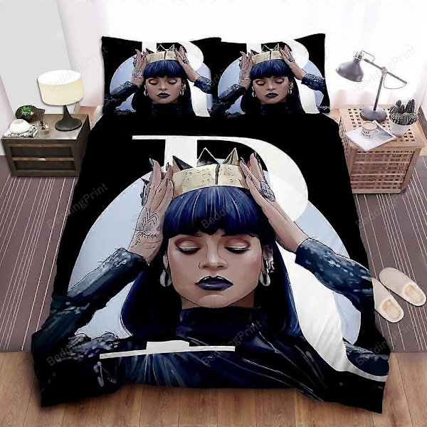 v3544 Sängkläder Rihanna Bär Kronan Påslakanset Hemtextil Sängkläder IU3544 240x260cm 94x102in