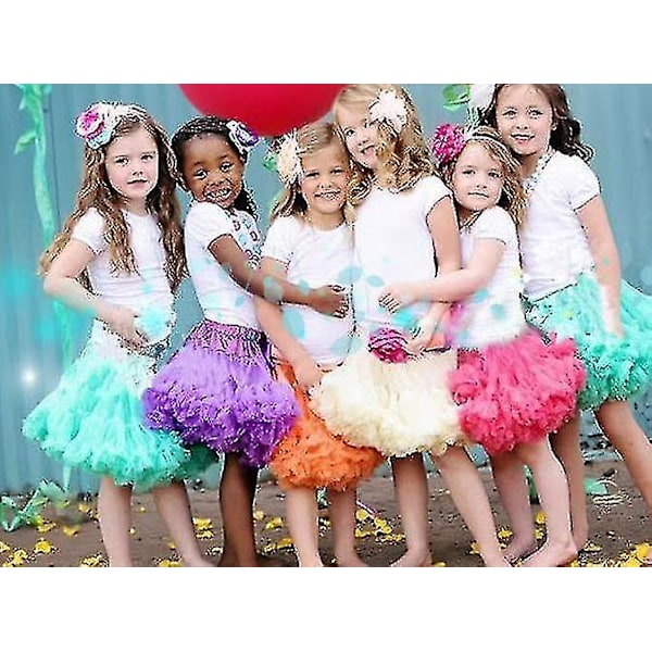 Tulle Tutu Kjolar För Flickor, Flickor Balett Tutu Kjolar L Pink purple