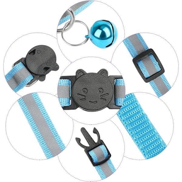 Reflective Cat Collar with Bell, 12-Pack, Breakaway Cat Co