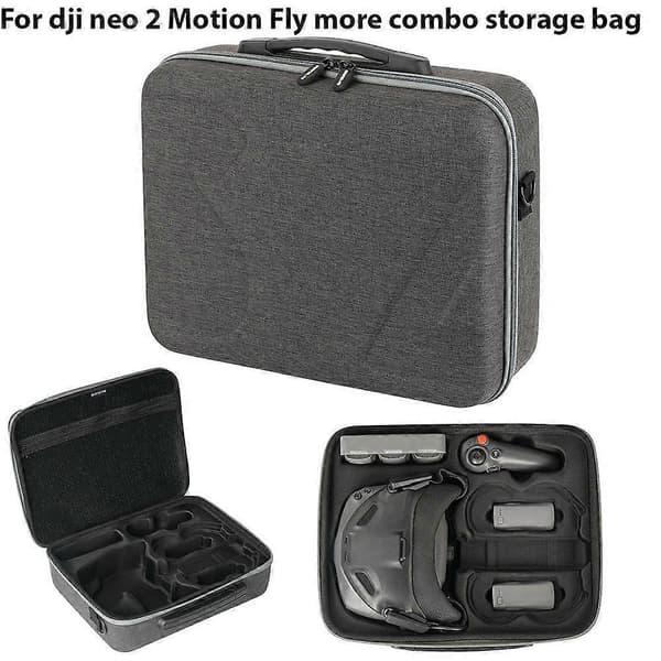 Grå/Grå (A) Sunnylife Tillämplig för DJI NEO 2 Förvaringsväska Kroppssensorisk Flygglasögonväska Skyddslåda Drönartillbehör