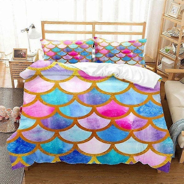 v5127 Sängkläder Gradient Fiskskal Påslakanset Super Sängkläder IU5127 200x200cm 78x78in