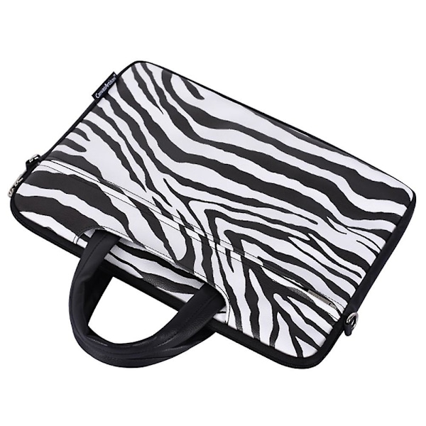 CANVASARTISAN G33-C23 14\" Bærbar Zebra Mønster Skulderveske Notebook Datamaskinveske Erme