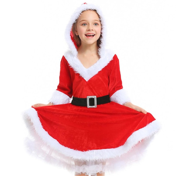 4-12-vuotiaat lapset tytöt joulujuhlat minimekot Joulupukin cosplay-asumekko 11-12 Years