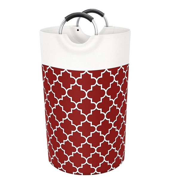 Large Laundry Basket Laundry Hamper Bag Washing Bin Clothes Bag Collapsible Tall With Handles Waterproof Travel Red