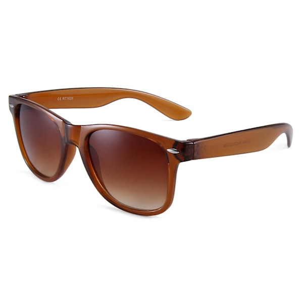 Flat Mirror Sunglasses For Adult Light Brown