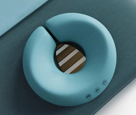 Massagebädd nackstöd, lätt U-formad sittdyna, memory foam-material, ansiktsdyna Blue