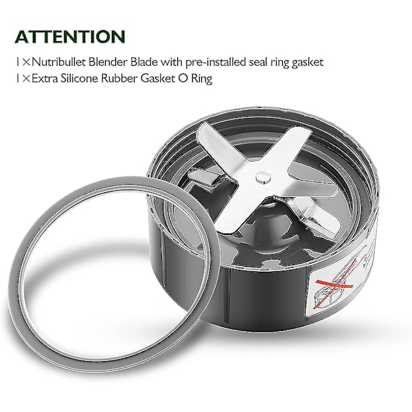 Blender Ersättningsdelar Blad & Tätningsring Blad För 600w/900w Blender Extraktorblad Tillbehör-hy Grey